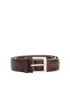 Orciani Micro Laser-cut Leather Belt In Brown