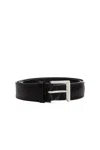 Orciani Micro Laser-cut Leather Belt In Orange