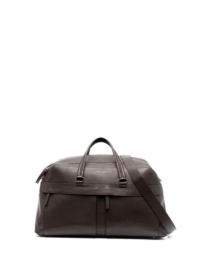 Orciani `micron` Duffle Bag With Shoulder Strap In Brown