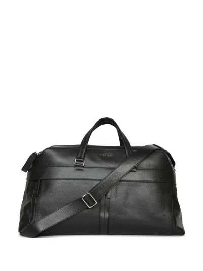 Orciani Micron Grained Leather Travel Bag In Purple