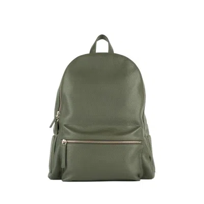 Orciani Micron Leather Backpack In Green