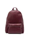 Orciani `micron` Leather Backpack In Pink