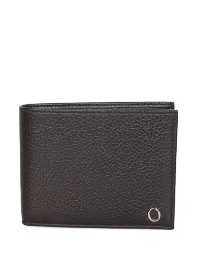 Orciani Micron Logo-plaque Bifold Wallet In Black