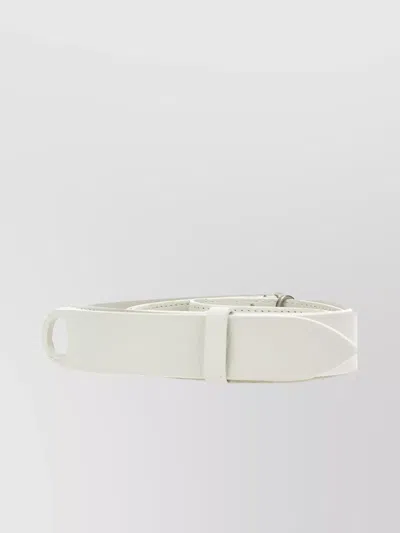 Orciani "micron Nobukle" Leather Belt In White