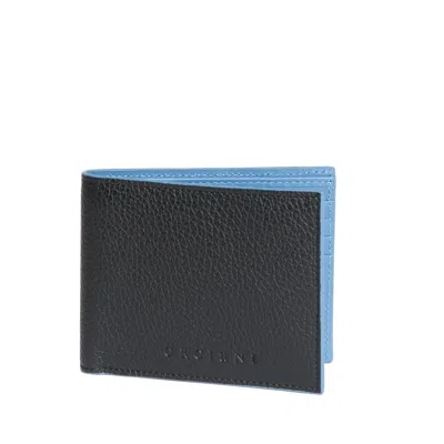 Orciani Micron Two-tone Leather Wallet In Black