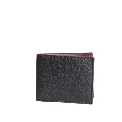 Orciani Micron Two-tone Leather Wallet In Gray