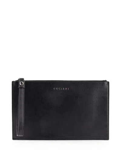 Orciani Micron Wristlet Wallet In Black