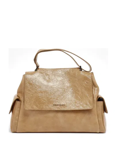 Orciani Midi Sveva Stark Tote Bag In Neutral