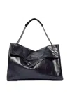 Orciani Midi Venus Gotham Buckle Shoulder Bag In Black
