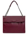 Orciani Midi Venus Gotham Leather Chain-strap Shoulder Bag In Red