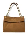 Orciani Midi Venus Leather Shouder Bag In Brown