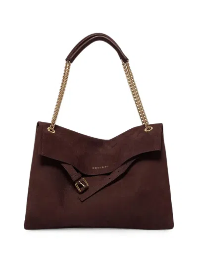 Orciani Midi Venus Nabucco Shoulder Bag In Brown