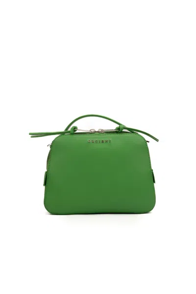 Orciani Mini Cheri Vanity Bag In Leather In Verde