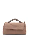 Orciani Mini Handbag With Chain Handle In Brown