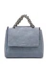 Orciani Crocodile-effect Chain Handle Tote Bag In Gray