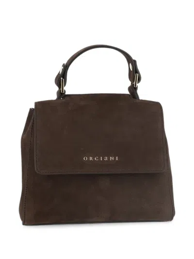 Orciani Mini Sveva Nabucco Leather Tote Bag In Blue