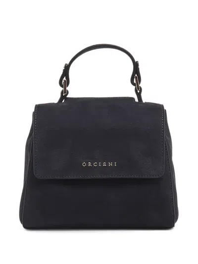 Orciani Mini Sveva Nabucco Logo-plaque Tote Bag In Blue