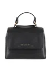 Orciani Mini Sveva Vanity Top-handle Flap-closure Bag In Black