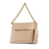 ORCIANI ORCIANI MISSY M NAPPA LEATHER SHOULDER BAG WITH SHOULDER STRAP IVORY