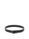 Orciani Monaco Leather Belt In Black