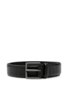 Orciani Monaco Leather Belt In Black