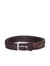 ORCIANI MULTICOLOR EMBROIDERED BROWN BELT