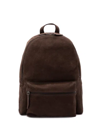 Orciani `nabucco` Leather Backpack In Brown