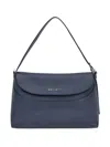 Orciani Nana Pebble-leather Shoulder Bag In Blue