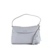 Orciani Nana Soft Dust-colored Grained Leather Shoulder Bag With Shoulder Strap