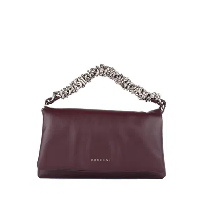 Orciani Nappa Bold Padded Chianti Nappa Leather Clutch Bag In Pink