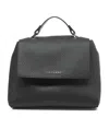 Orciani Sveva Soft Medium Bag Black In Black