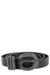 Orciani Nappa Leather Belt With Distinctive Chain Buckle