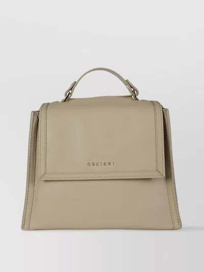 Orciani Small Sveva Handbag In Beige