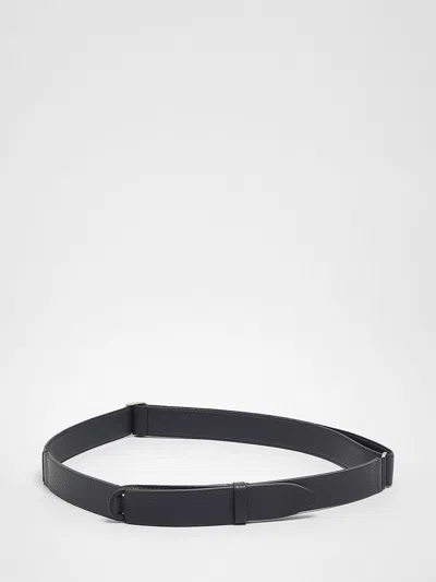 Orciani Nobuckle Hammered Leather Belt In Pink