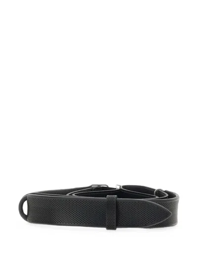 Orciani Nobuckle Laser-perforated Belt In Black