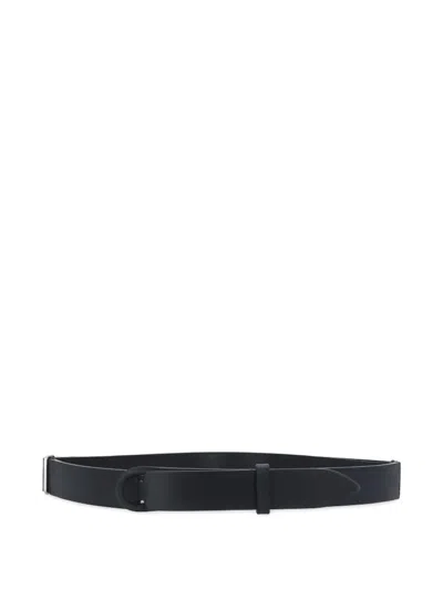 Orciani Nobuckle Sliding-ring Belt In Black