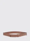 Orciani Nobuckle Suede Belt In Brown