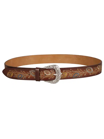 Orciani Notturno Leaf Belt In Cannella