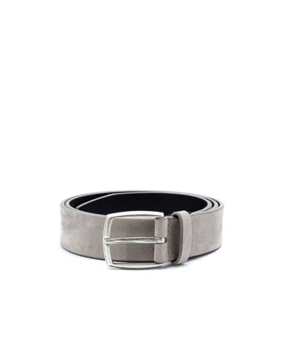 Orciani Nubuck Buckle Belt In Gray