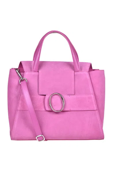 Orciani Ofelia Naif Suede Bag In Pink