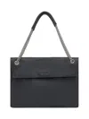 Orciani Medium Venus Soft Chain-strap Leather Shoulder Bag In Black