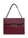 Orciani Midi Venus Gotham Leather Chain-strap Shoulder Bag In Red