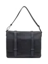 Orciani Flap Strap Messenger Jones Shoulder Bag In Black