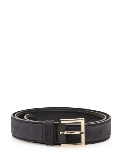 Orciani Ornate Buckle Belt In Notte