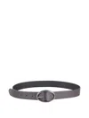 Orciani Oval-buckle Belt In Brown