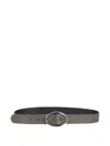 Orciani Oval-buckle Belt In Gray