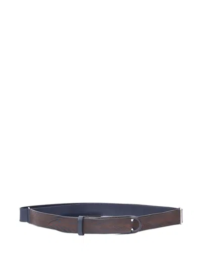Orciani Patterned Belt In Black