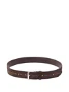 Orciani Patterned Leather Belt In Brown