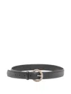 Orciani Pebbled Leather Belt In White