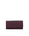 Orciani Pebbled Leather Wallet With Sophisticated Compartmentalization In Burgundy